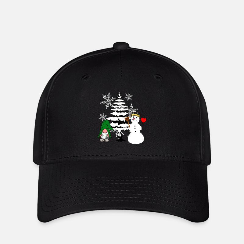 Forêt de Noël Nikolaus Schneemann Père Noël - Casquette Flexfit - noir