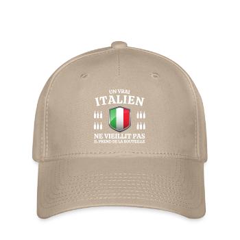 Italie, italien, je suis italien - Casquette Flexfit - kaki - Devant