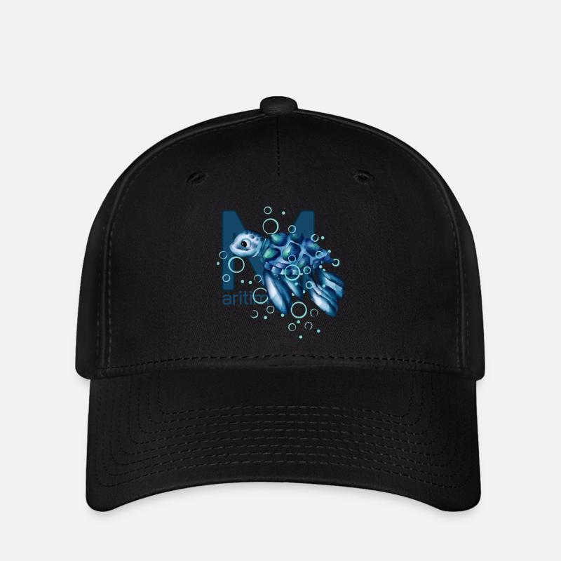 Maritime Turtle - Flexfit Cap - black
