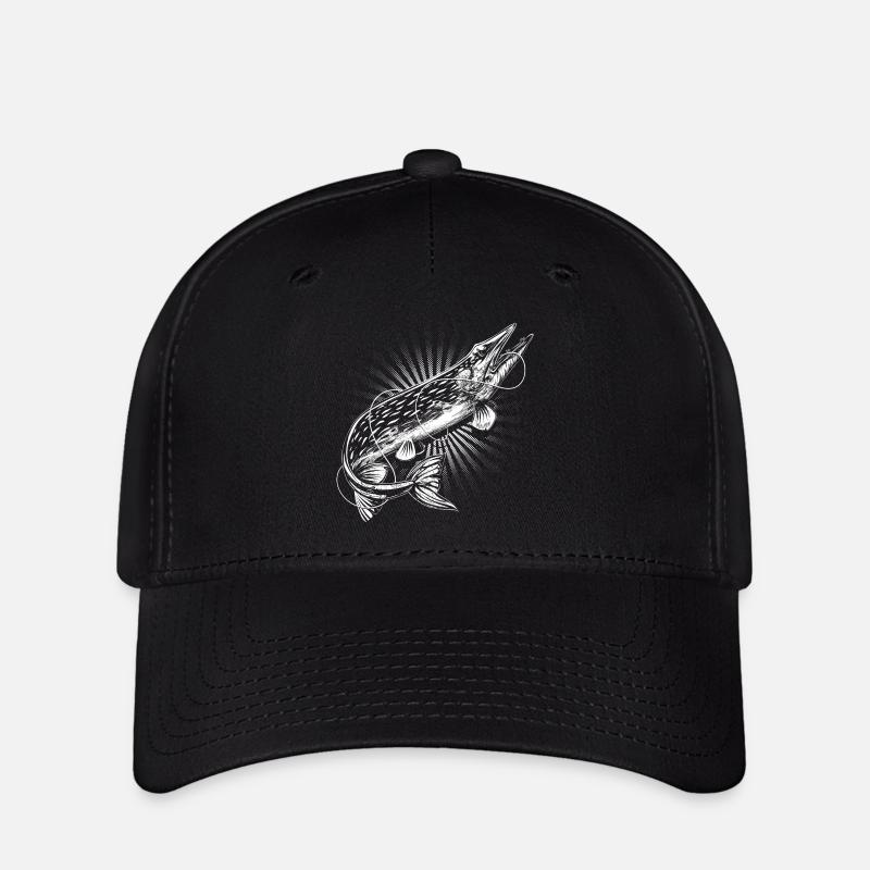 Hecht Angler - Flexfit Cap - Schwarz