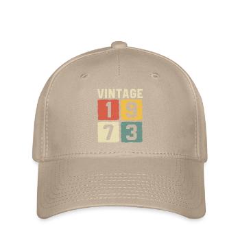 Vintage 1973 Born 1973 - Flexfit Cap - khaki - Front