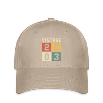 Vintage 2003 Geboren 2003 - Flexfit Cap - Khaki - Vorne