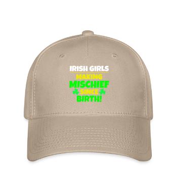 St. Patrick's Day: Irische Mädchen, Unheilstifter - Flexfit Cap - Khaki - Vorne