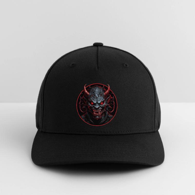Evil demonic devil with red eyes Flexfit Cap