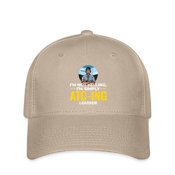 Contrôleur de la circulation aérienne ATC Aviation Humour Avion - Casquette Flexfit - kaki - Devant