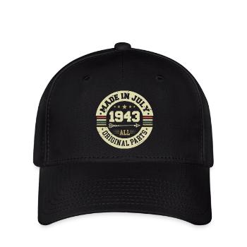 July 1943 Birthday Gift 1943 I Made in July - Flexfit Cap - black - Front