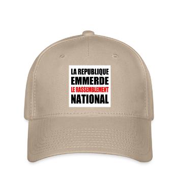 la republique emmerde le rassemblement national - Casquette Flexfit - kaki - Devant
