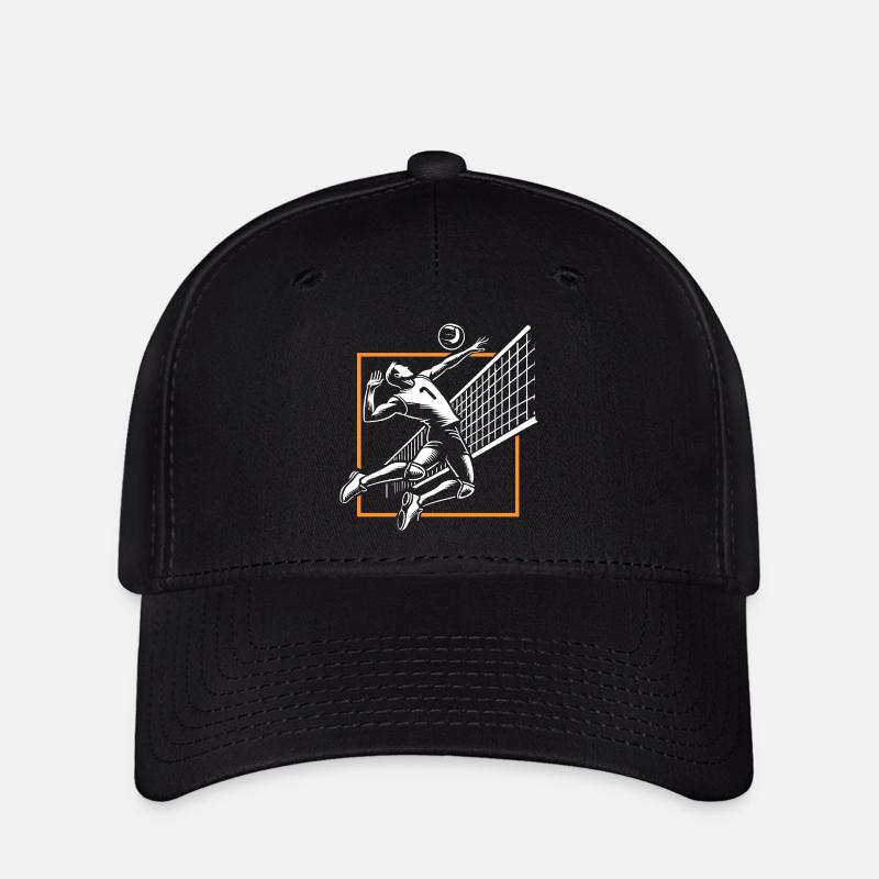 Volleyball - Flexfit Cap - Schwarz