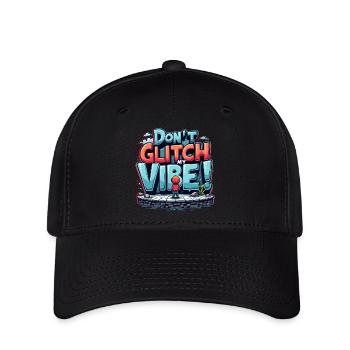 Don’t Glitch my Vibe - Graffiti de jeux rétro - Casquette Flexfit - noir - Devant