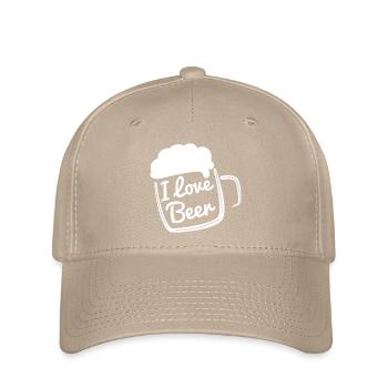 I Love Beer - Flexfit Cap - khaki - Front