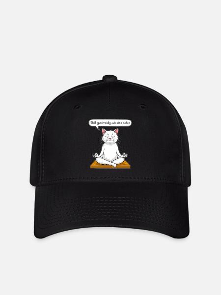 Méditation féline - Casquette Flexfit - noir