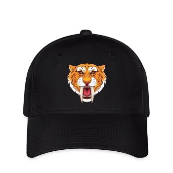 Urzeit Säbelzahntiger - Flexfit Cap - Schwarz - Vorne