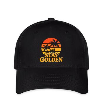 Stay Golden Sunset Palms - Flexfit Cap - black - Front