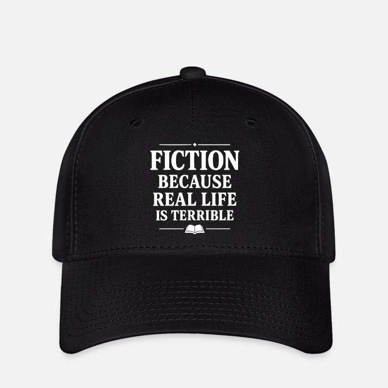Inspirational Quote: Life and Reality - Flexfit Cap - black
