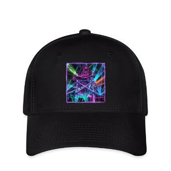 Retro Rave Electro - Flexfit Cap - Schwarz - Vorne