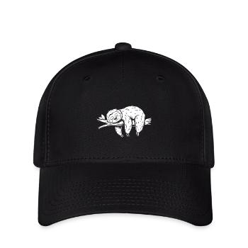 Süßes schläfriges Faultier - Flexfit Cap - Schwarz - Vorne