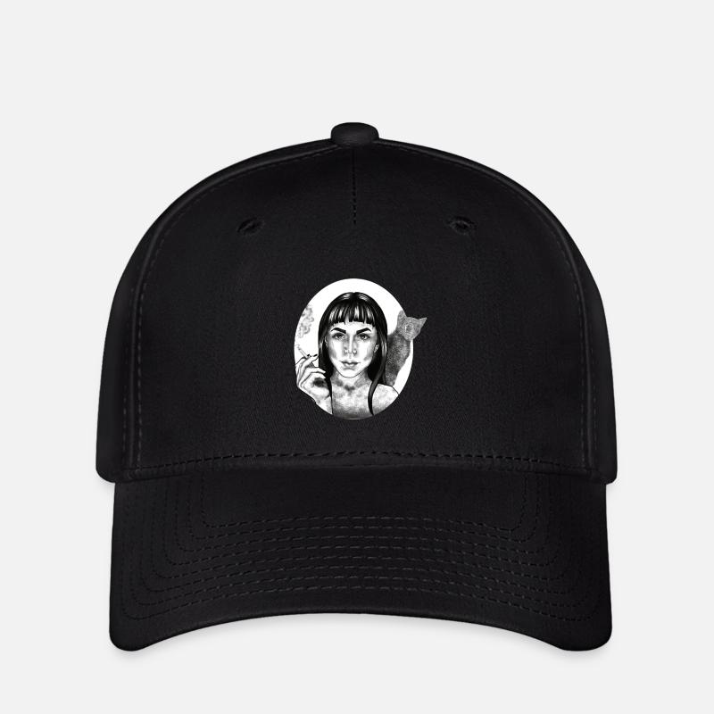 Schattenkatze - Flexfit Cap - Schwarz