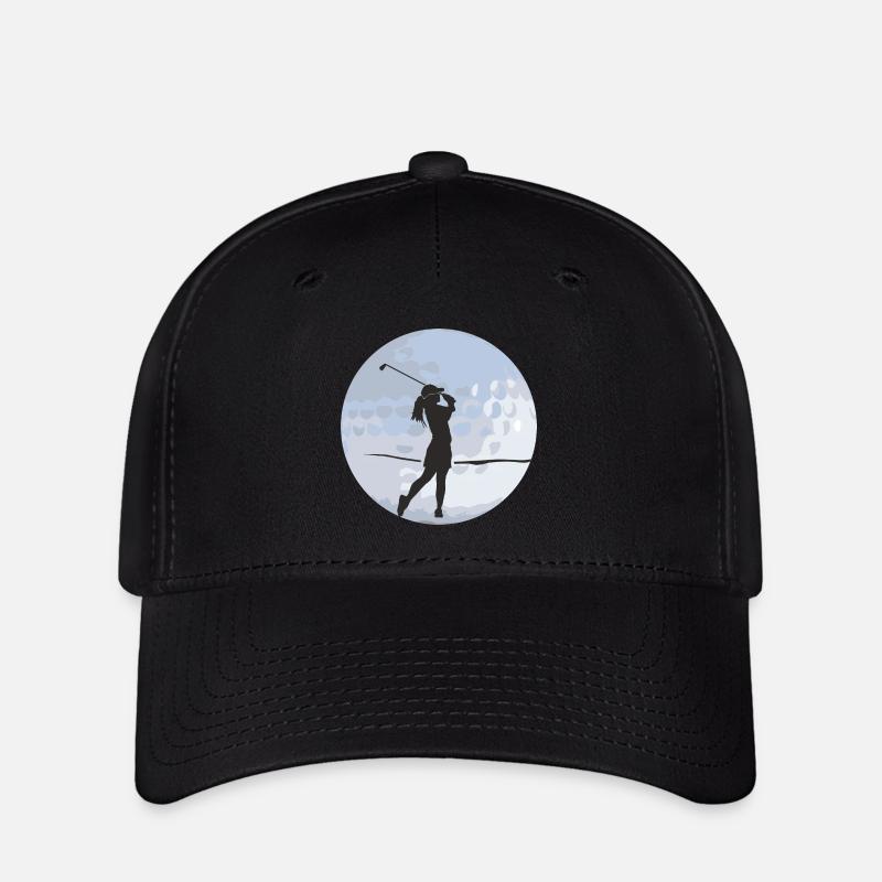Motiv Golf dein Sport - Flexfit Cap - Schwarz