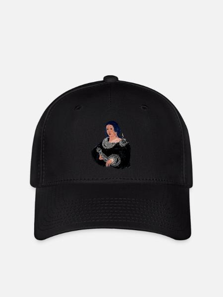 Women's Portrait Mona with Ghosts Dragon - Flexfit Cap - black