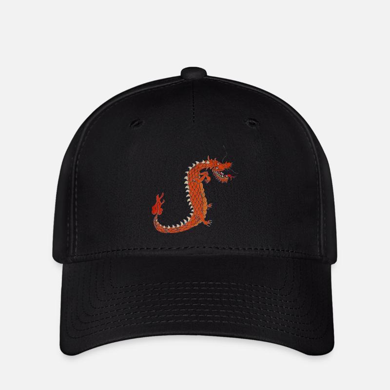 Verrückter kleiner Drache Fafni - Flexfit Cap - Schwarz