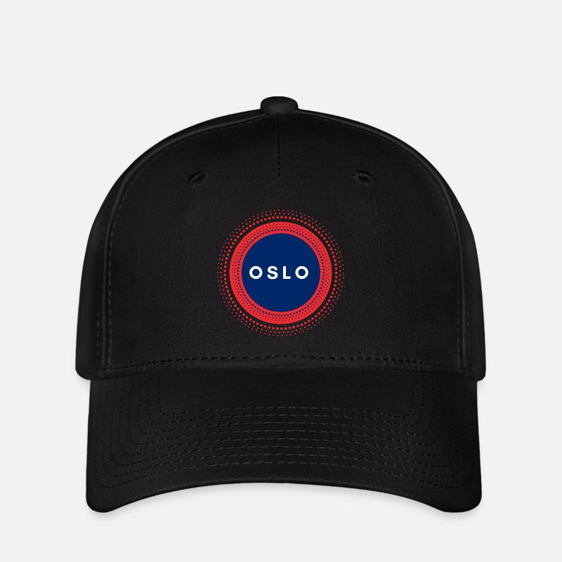 Oslo Norvège - Casquette Flexfit - noir