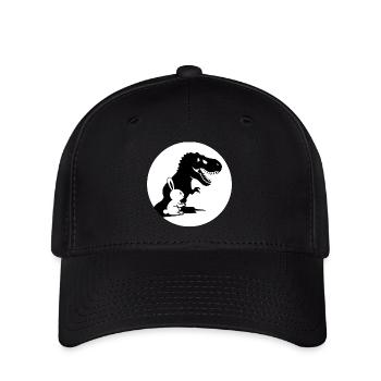 Klein aber oho! starker Hase T-Rex Schatten - Flexfit Cap - Schwarz - Vorne