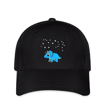 Ciel étoilé Dino - Casquette Flexfit - noir - Devant