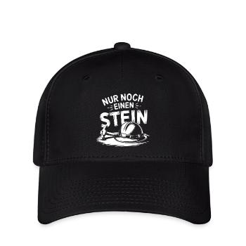 Nur noch einen Stein. Geologenhelm, Geologenhammer - Flexfit Cap - Schwarz - Vorne