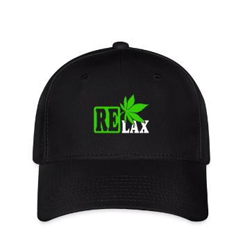 Cannabis Marijuana Weed Fumer - Casquette Flexfit - noir - Devant