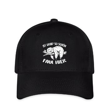 Süßes schläfriges Faultier - Flexfit Cap - Schwarz - Vorne