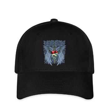 make love not war - Flexfit Cap - Schwarz - Vorne
