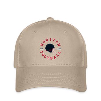 Houston Football Retro Logo - Flexfit Cap - khaki - Front