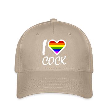 I love - Flexfit Cap - khaki - Front