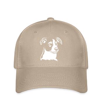 Jack Russell Terrier Head « Black Edition » - Casquette Flexfit - kaki - Devant