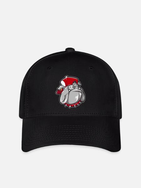 Bulldog Maskottchen Straßengrunge - Flexfit Cap - Schwarz