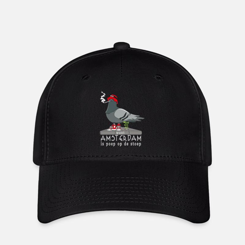 Amsterdam is poop on the doorstep - Flexfit Cap - black