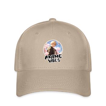 Cool Anime Boy & Cherry Blossom - Anime Shirt - Flexfit Cap - Khaki - Vorne