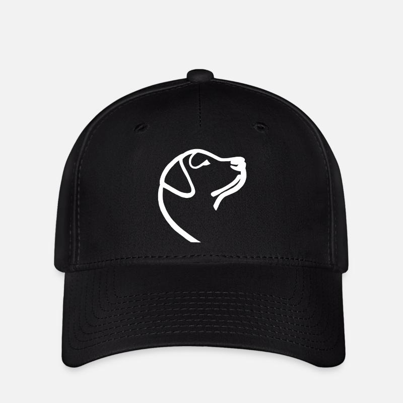 Skitse af den hvide labrador - Flexfit Cap - sort