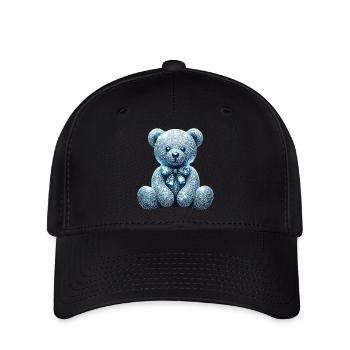 Crystal Bear Diamant Diamanten - Flexfit Cap - Schwarz - Vorne