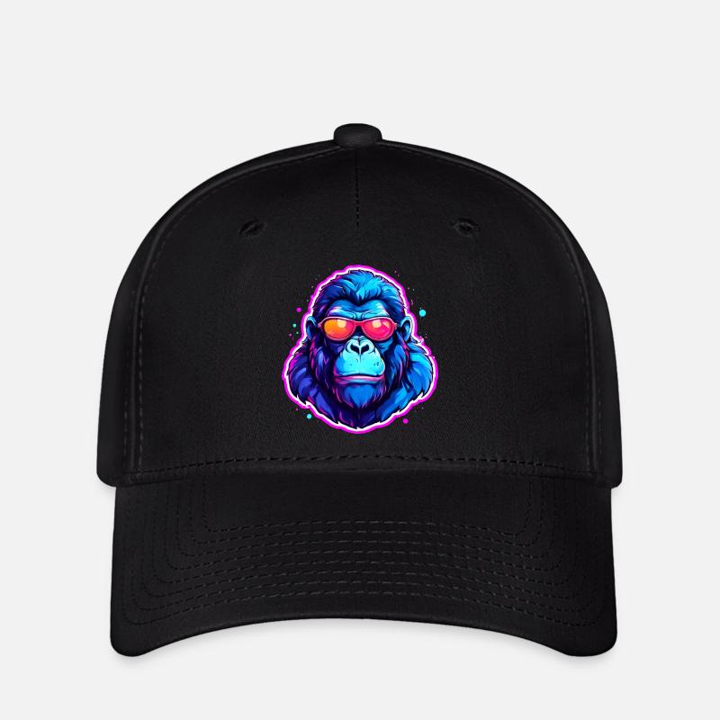 Ein cooler Gorilla mit Sonnenbrille - Flexfit Cap - Schwarz
