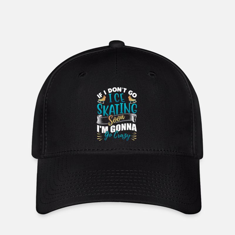 Skating Mom Tshirt Figure Skating Gift - Flexfit Cap - black