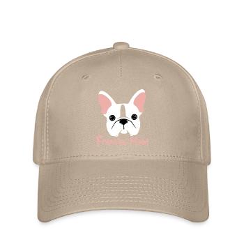 Frenchie Mom - Flexfit Cap - Khaki - Vorne