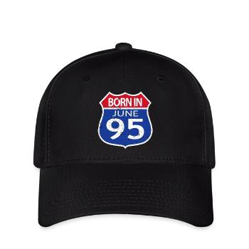 Né(e) en Juin 1995 - Casquette Flexfit - noir - Devant