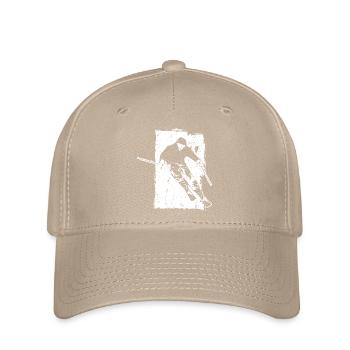Skifahrer Winter Sport Grunge Design - Flexfit Cap - Khaki - Vorne