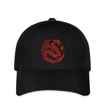 Red Celtic Dragon - Flexfit Cap - black - Front