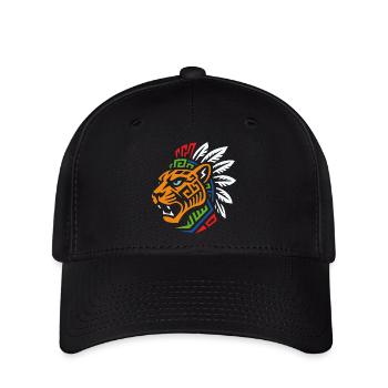 Tribal Tiger – Kraftvolles Ethno Design - Flexfit Cap - Schwarz - Vorne