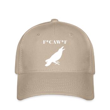 FCAWF Funny Crow Bird Design - Flexfit Cap - khaki - Front