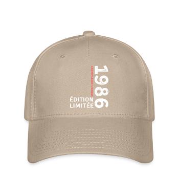 1986 vintage typographic style - Flexfit Cap - khaki - Front
