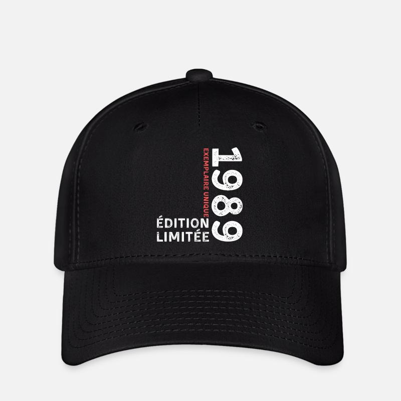 1989 Vintage typografischer Stil - Flexfit Cap - Schwarz