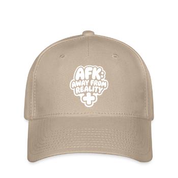 AFK loin de la réalité - Casquette Flexfit - kaki - Devant